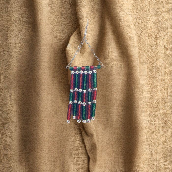 Colorful Handmade Drop Earrings with Bead Details, designed by Peace N Beads Design
