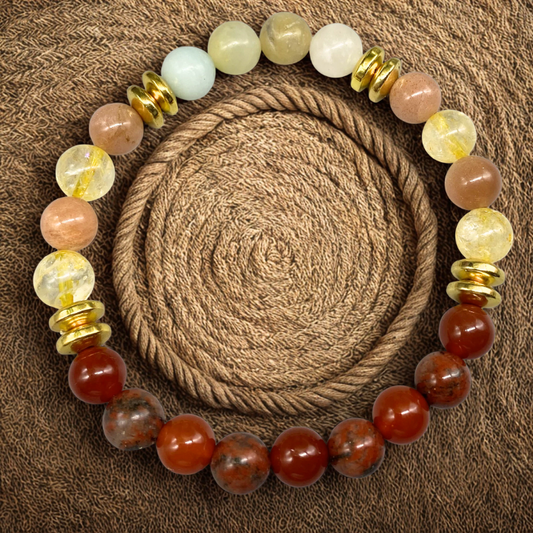 Peace N Beads Design bracelet featuring stones for focus promoting mental clarity with stones for focus