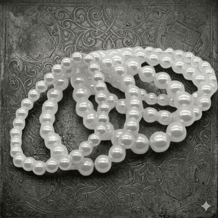 Multi Strand White Glass Pearl Stretch Bracelet featuring elegant design and versatile wear