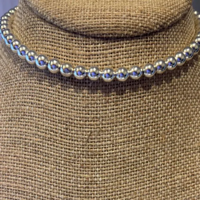 Elegant Silver Hematite Necklace featuring polished beads for a stylish look