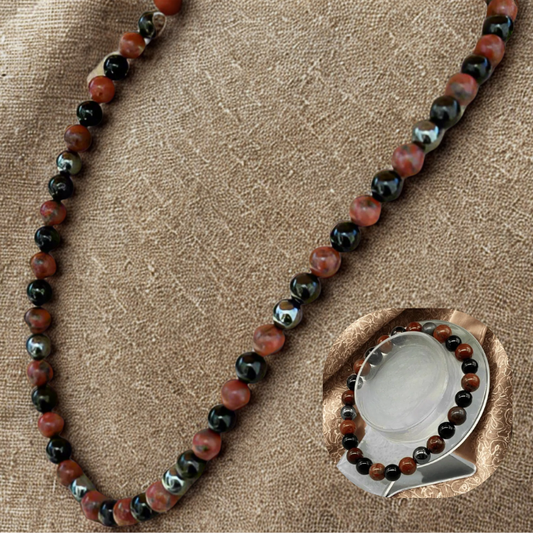 Peace N Beads Spiritual Gemstone Jewelry Set featuring intricate beaded design for a unique look