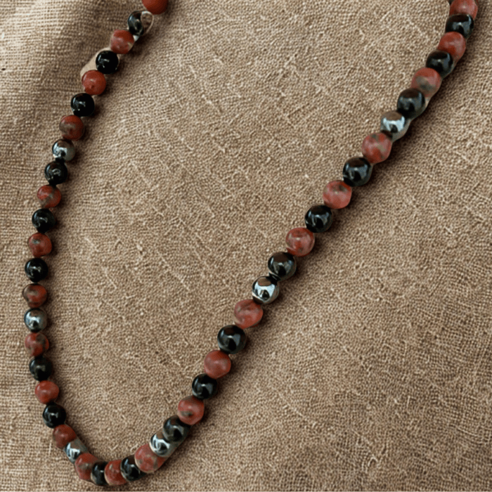 Peace N Beads Spiritual Gemstone Jewelry Set featuring multicolored beads on a natural background
