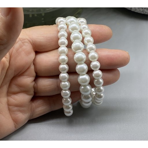 Pearl 3 Strand Bracelet-Peace N Beads Design
