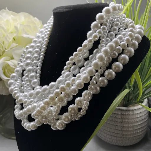 Pearl 7 Strand Necklace-Peace N Beads Design