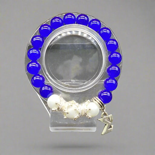 Phi Beta Sigma Crown Jade Bracelet-Peace N Beads Design