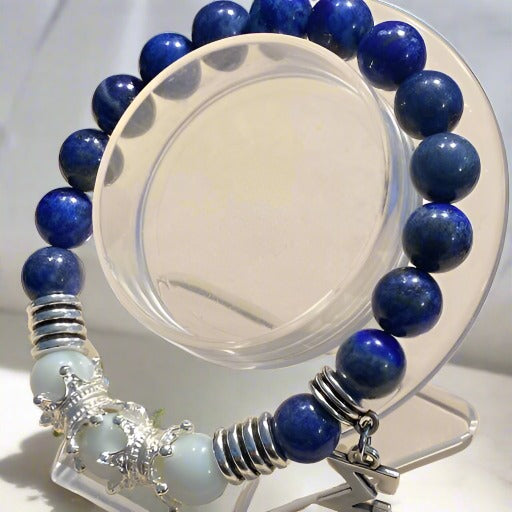 Phi Beta Sigma Lapis King Bracelet-Peace N Beads Design