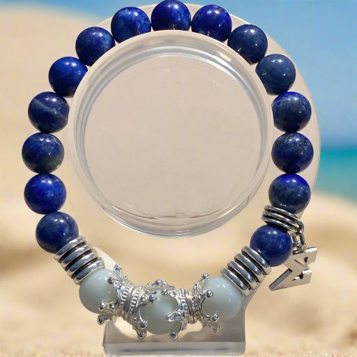 Phi Beta Sigma Lapis King Bracelet-Peace N Beads Design