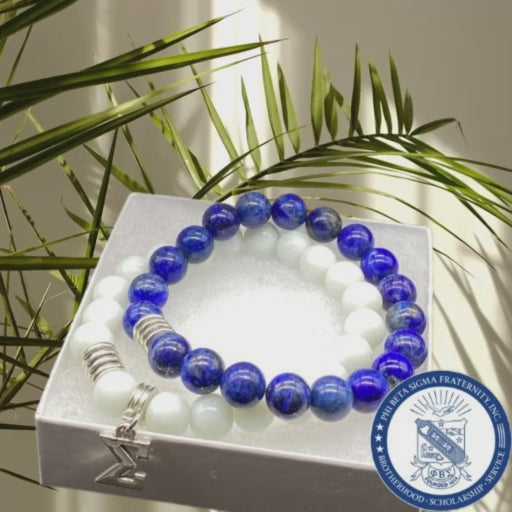 Phi Beta Sigma Lapis Lazuli Jade Bracelets