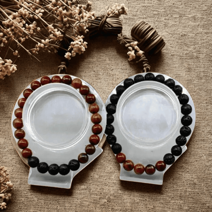 Peace N Beads Design Sacral Plexus Chakra Bracelets featuring natural stone beads for energy balance