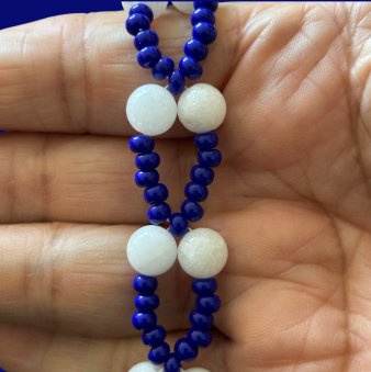 Seed Bead White Jade Bracelet-Peace N Beads Design