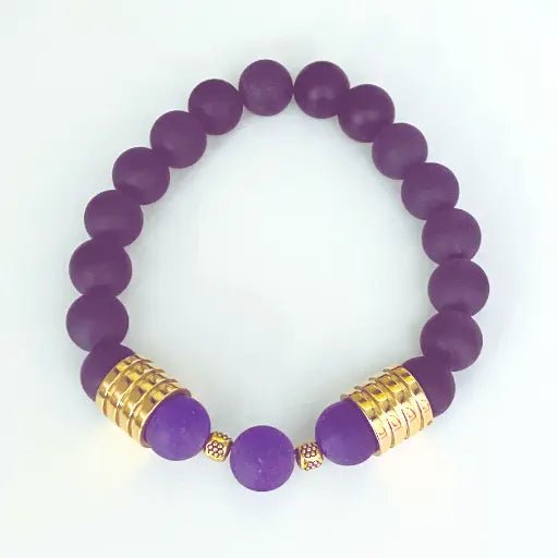 Sophisticated Purple Jade Bracelet-Peace N Beads Design