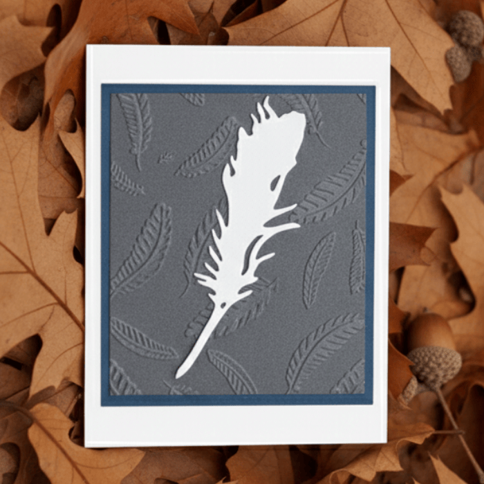 Elegant note card from Peace N Beads Design featuring The Language of Leaves Earths with a leaf silhouette