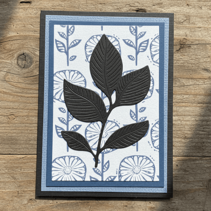 Whispers of the Wild note cards featuring elegant leaf design on a floral background