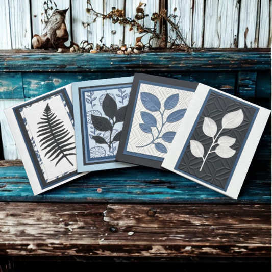 Whispers of the Wild Nature's Leaf Collection Note Cards by Peace N Beads Design featuring four cards 